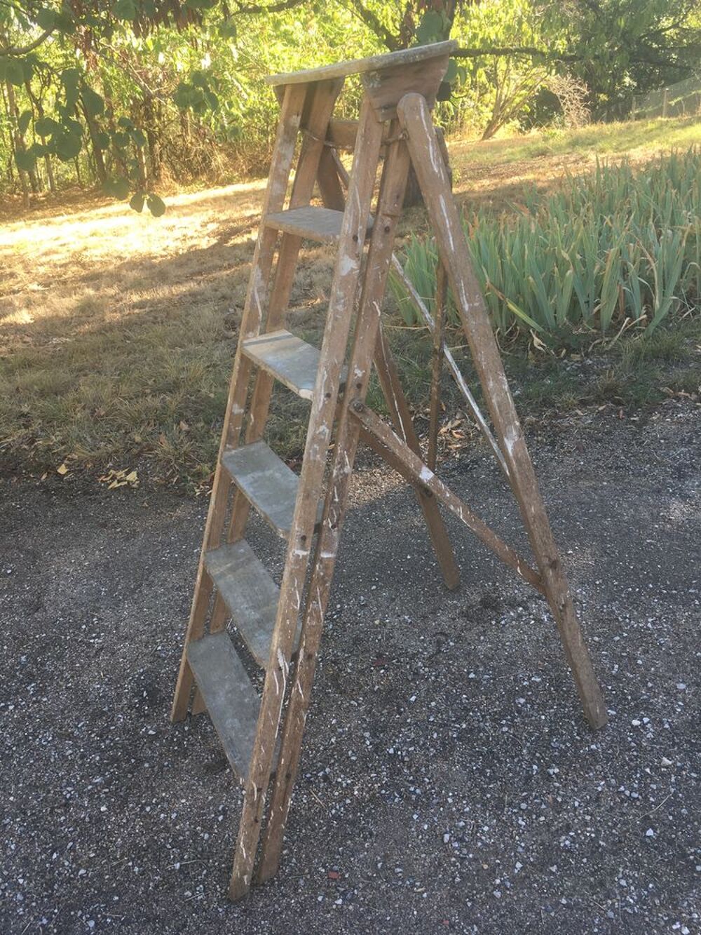 Echelle biblioth&egrave;que bois / Escabeau de m&eacute;tier (LC) Meubles