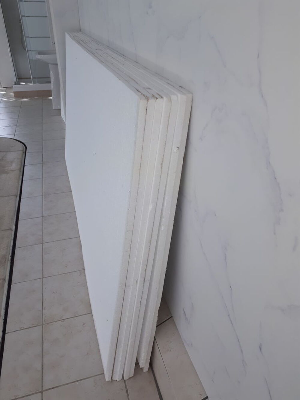 8 Plaques en polystyr&egrave;ne expans&eacute; neuves Bricolage