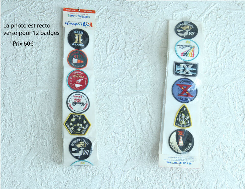 Badges de la NASA.
