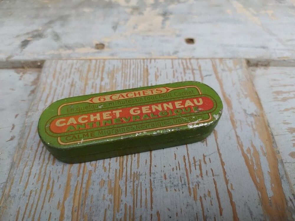 Boite T&ocirc;le Publicitaire Cachet Genneau Bordeaux 