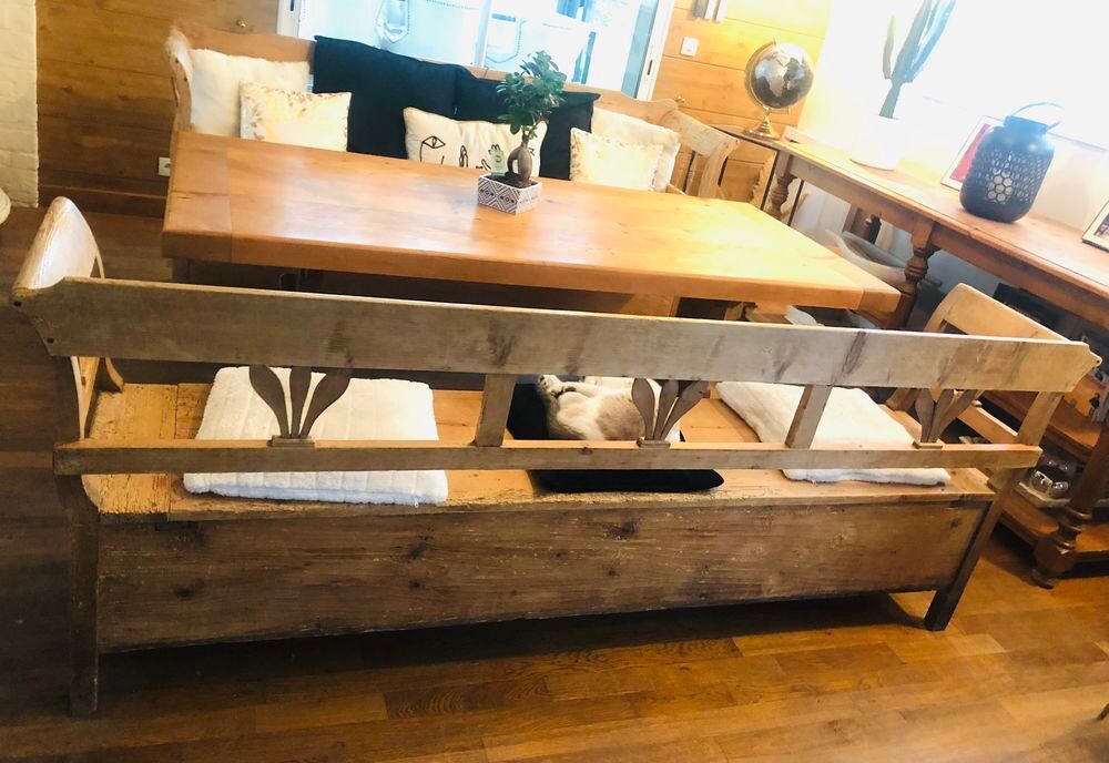 Banquettes dossier coffres en pin Meubles