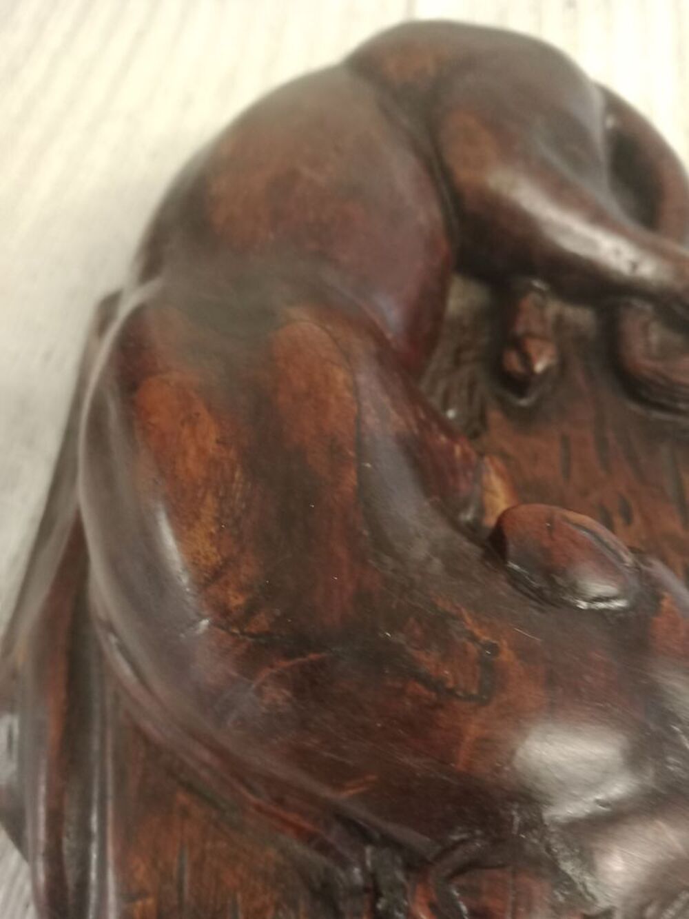 Sculpture lionne en bois Décoration