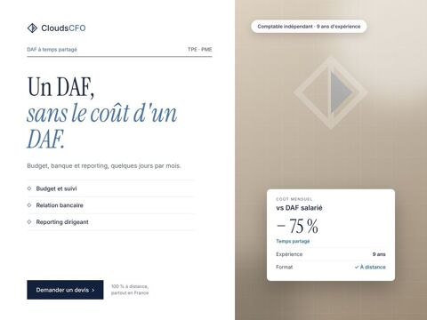 Directeur financier &agrave; temps partag&eacute; pour PME 0 75001 Paris