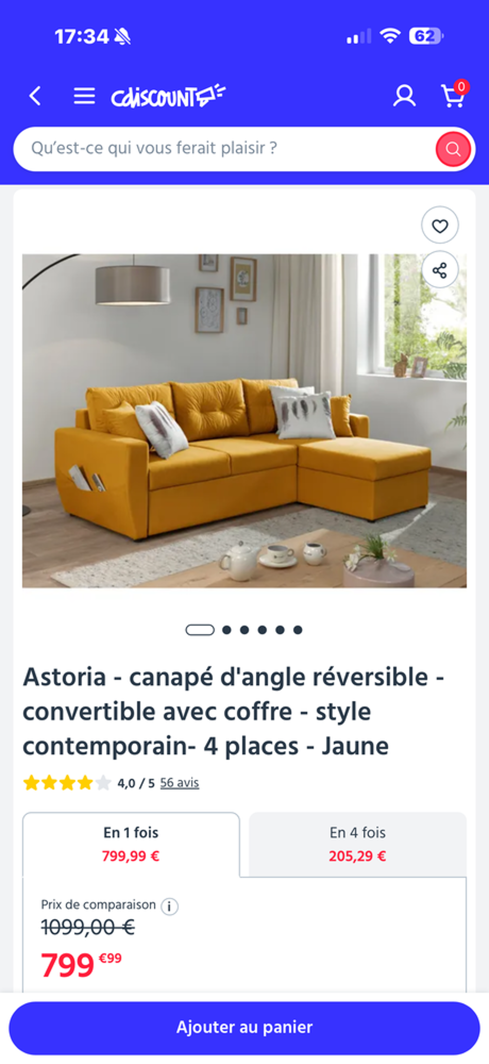 Canap&eacute; d'angle Convertible Meubles