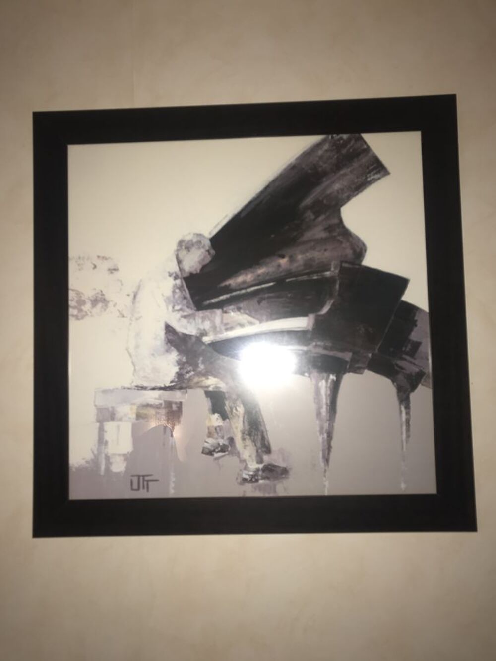 Tableau Pianiste Noir et Blanc Décoration
