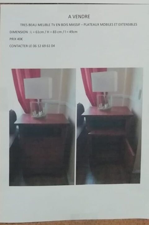 Beau meuble TV avec plateau suprieur extensible 40 Paris 13 (75)