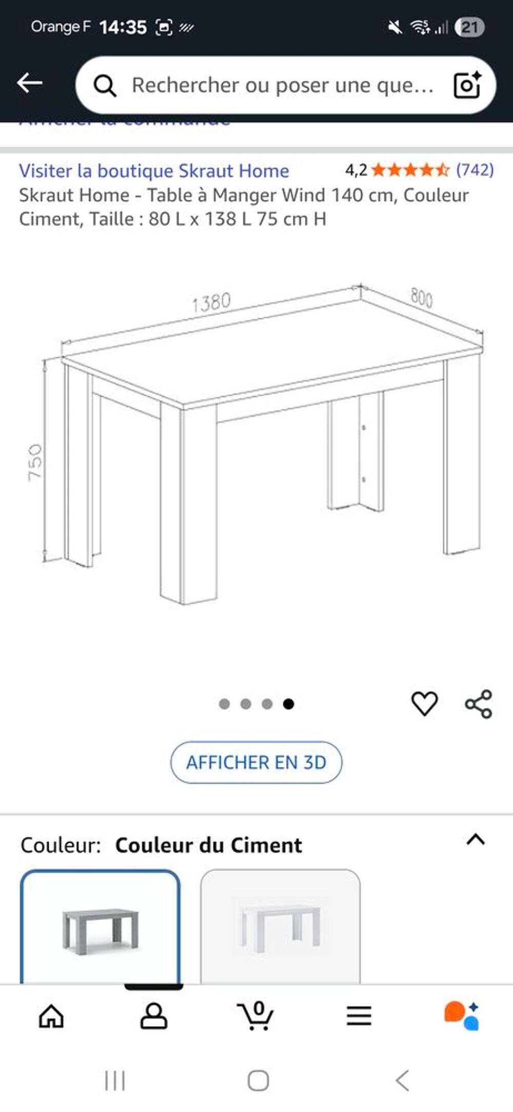 Table 140cm Meubles