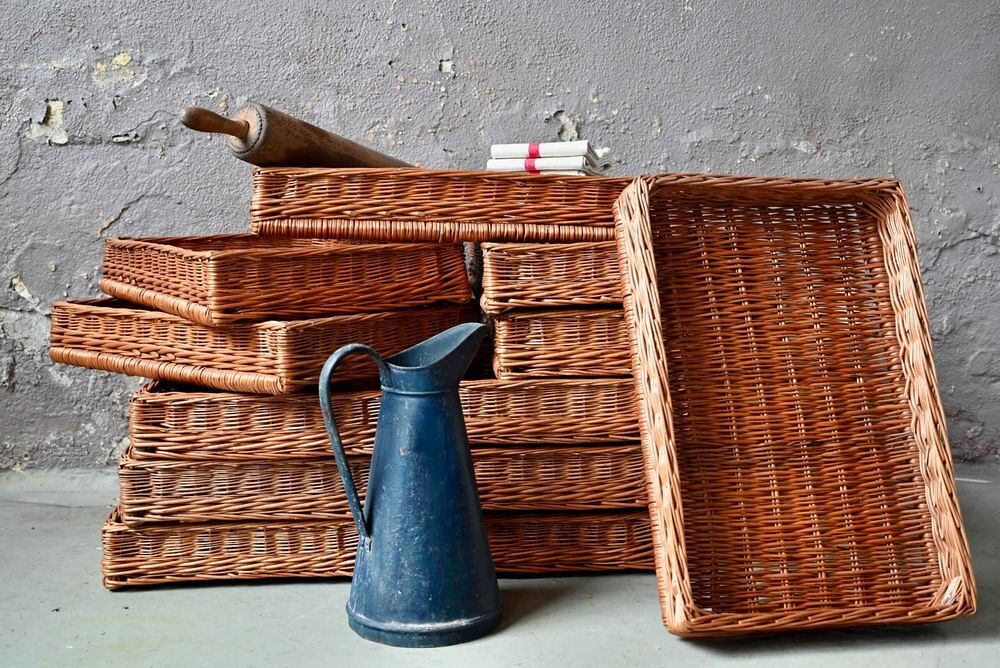 Grand panier boulangerie ou pani&egrave;re &agrave; pain corbeille osier Meubles