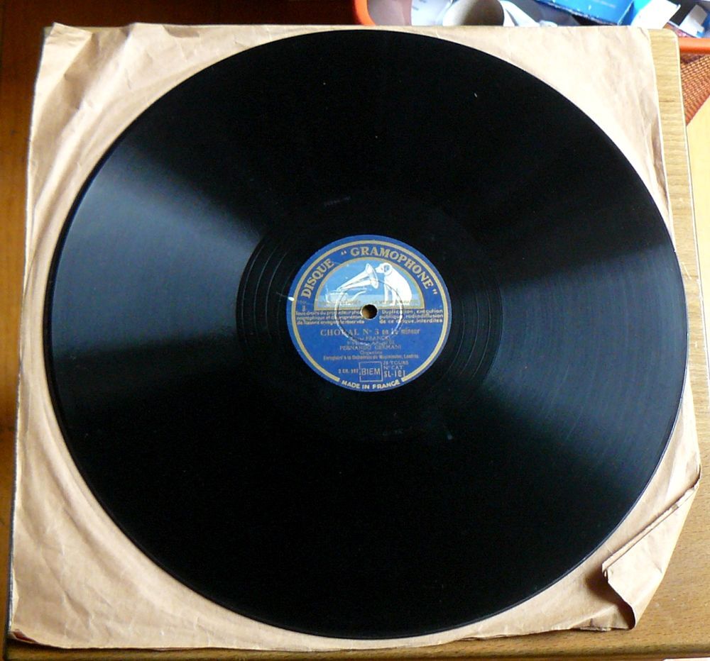 78t C&eacute;sar FRANCK : Choral N&deg;3 en la mineur - Gramophon SL101 CD et vinyles