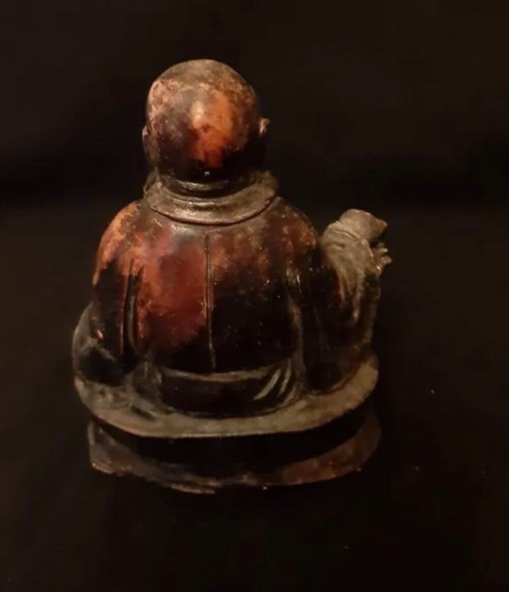 bouddha rieur en bois de Suar fait et sculpt&eacute; &agrave; la main Décoration