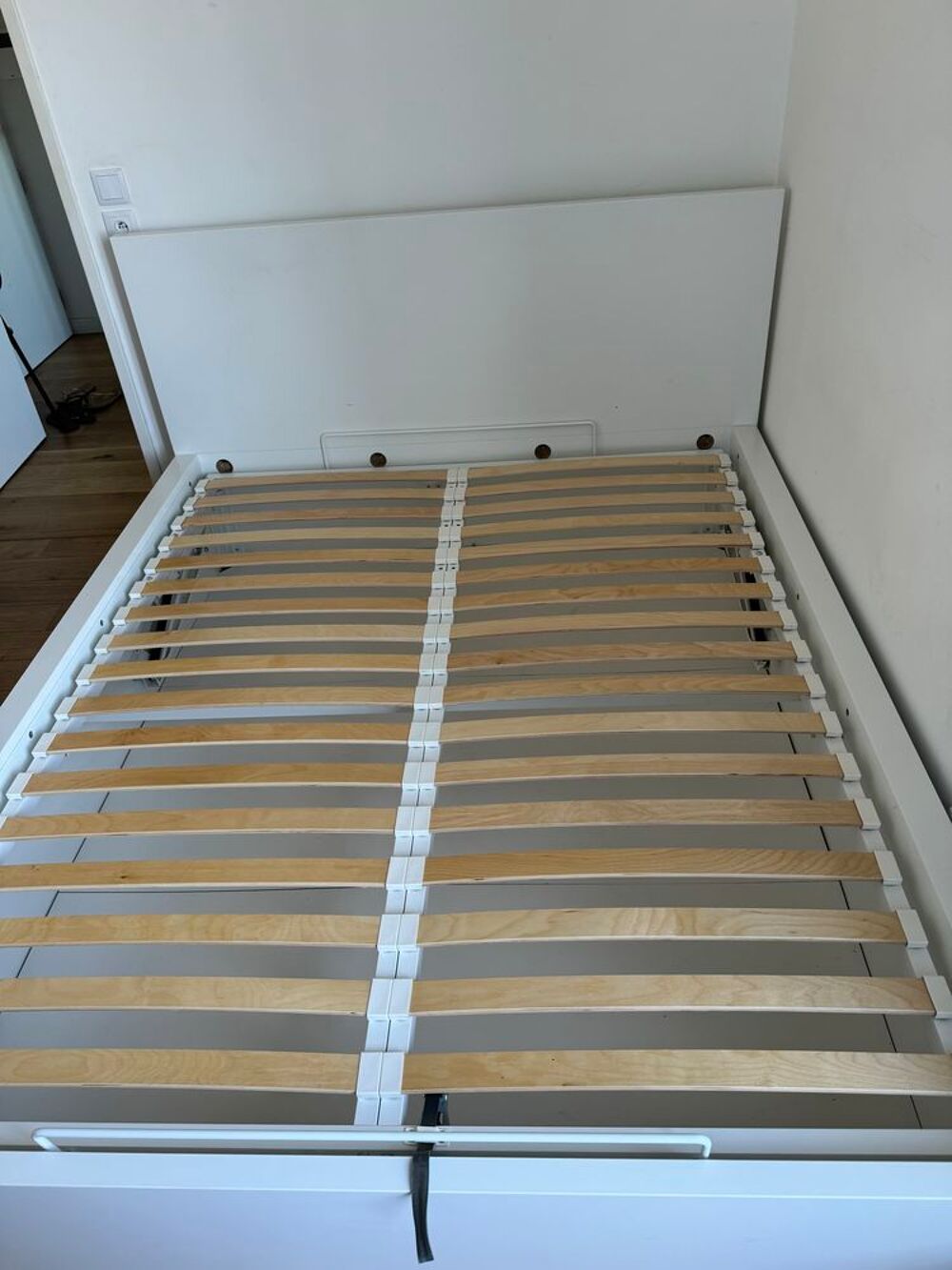 Cadre de lit coffre Queen Size - blanc Meubles