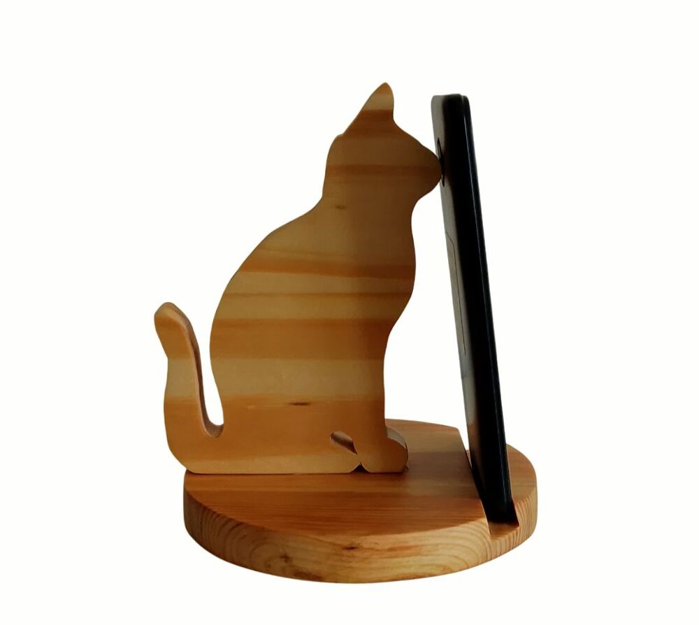 Support Socle avec figurine chat pour t&eacute;l&eacute;phone et tablette Téléphones et tablettes