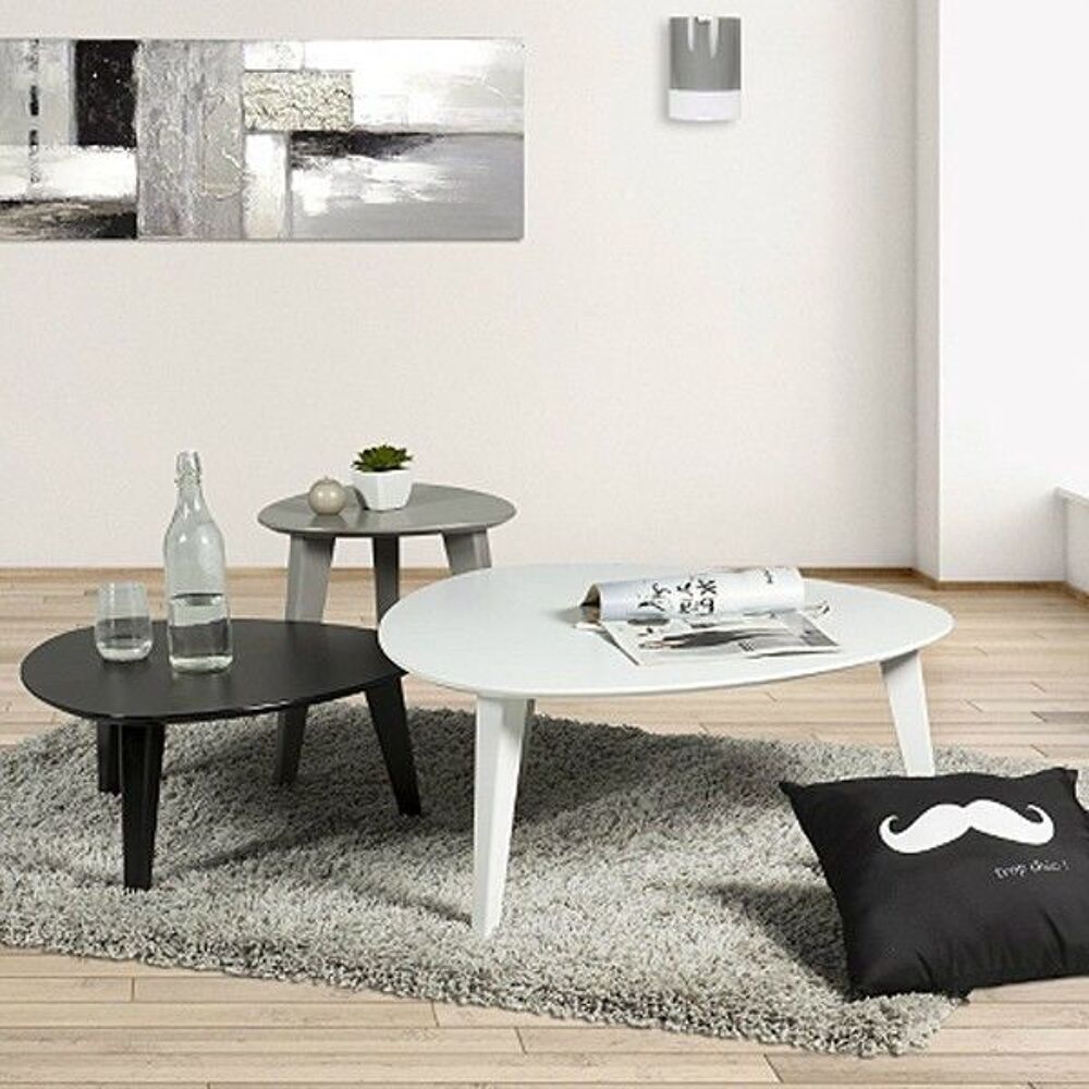 Tables basses gigognes lot de 3 Meubles
