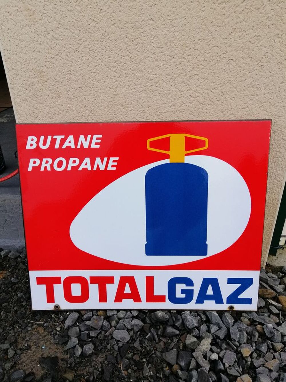 Plaque &eacute;maill&eacute;e Totalgaz 