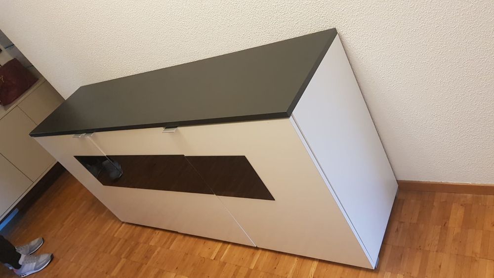 Magnifique Buffet Sideboard Noir et Blanc Meubles