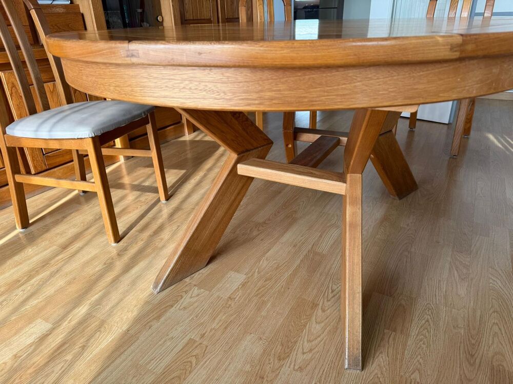 Table Ovale en Orme Massif Meubles