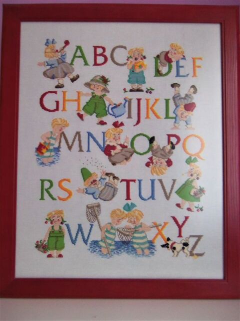 tableau ab�c�daire neuf les tripl�s points de croix 80 Martinet (85)