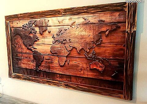 tableau toile carte du monde 90 La Forclaz (74)