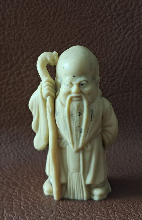 figurine personnage vintage en plastique vieux sage chinois 5 Carnon Plage (34)