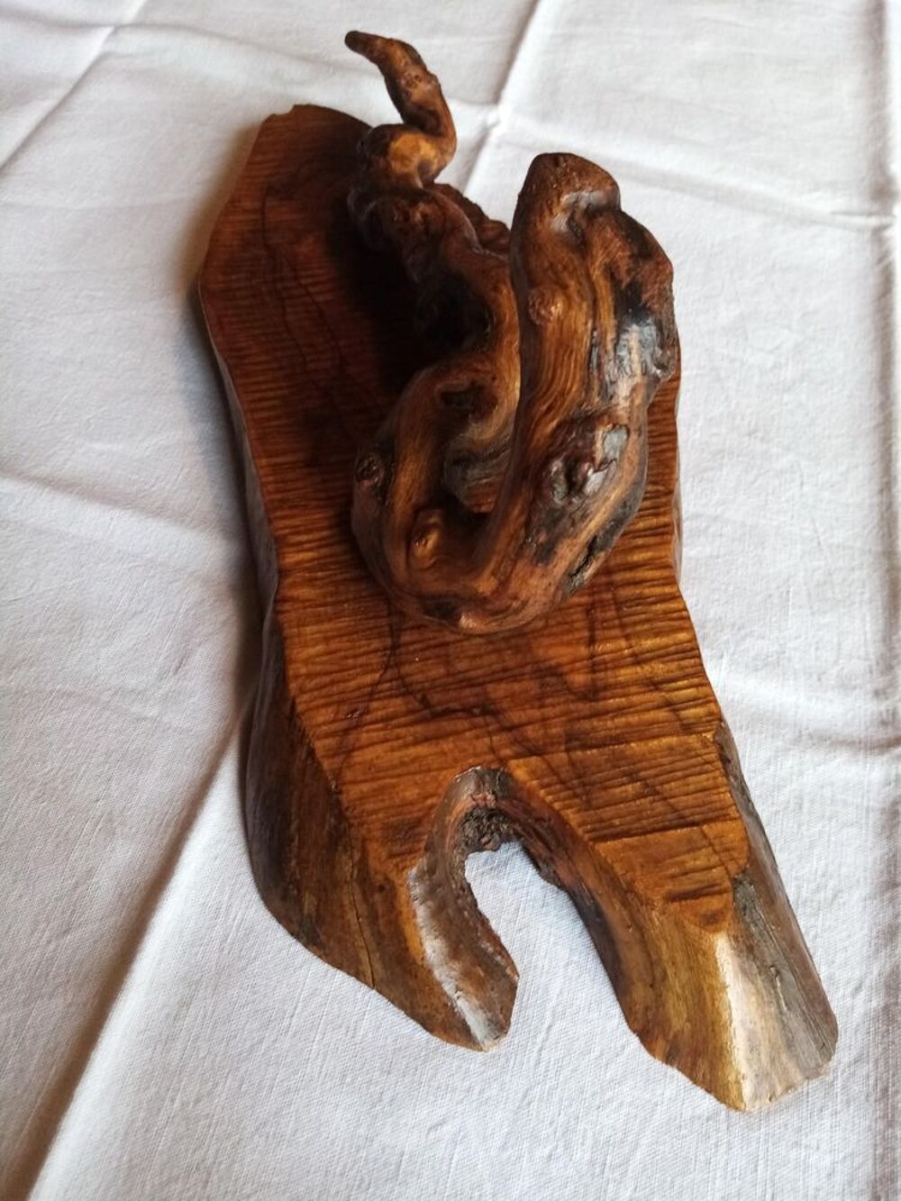 Applique en bois de vigne en forme de serpent Décoration