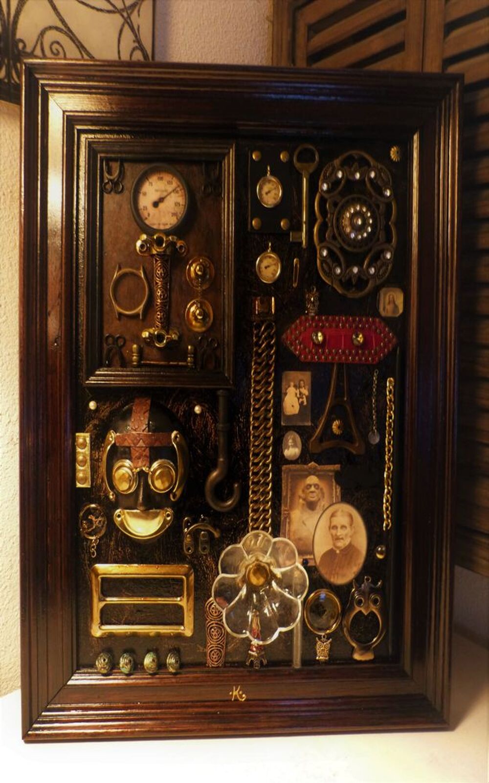 Tableau "BROCANTINE" Steampunk Décoration