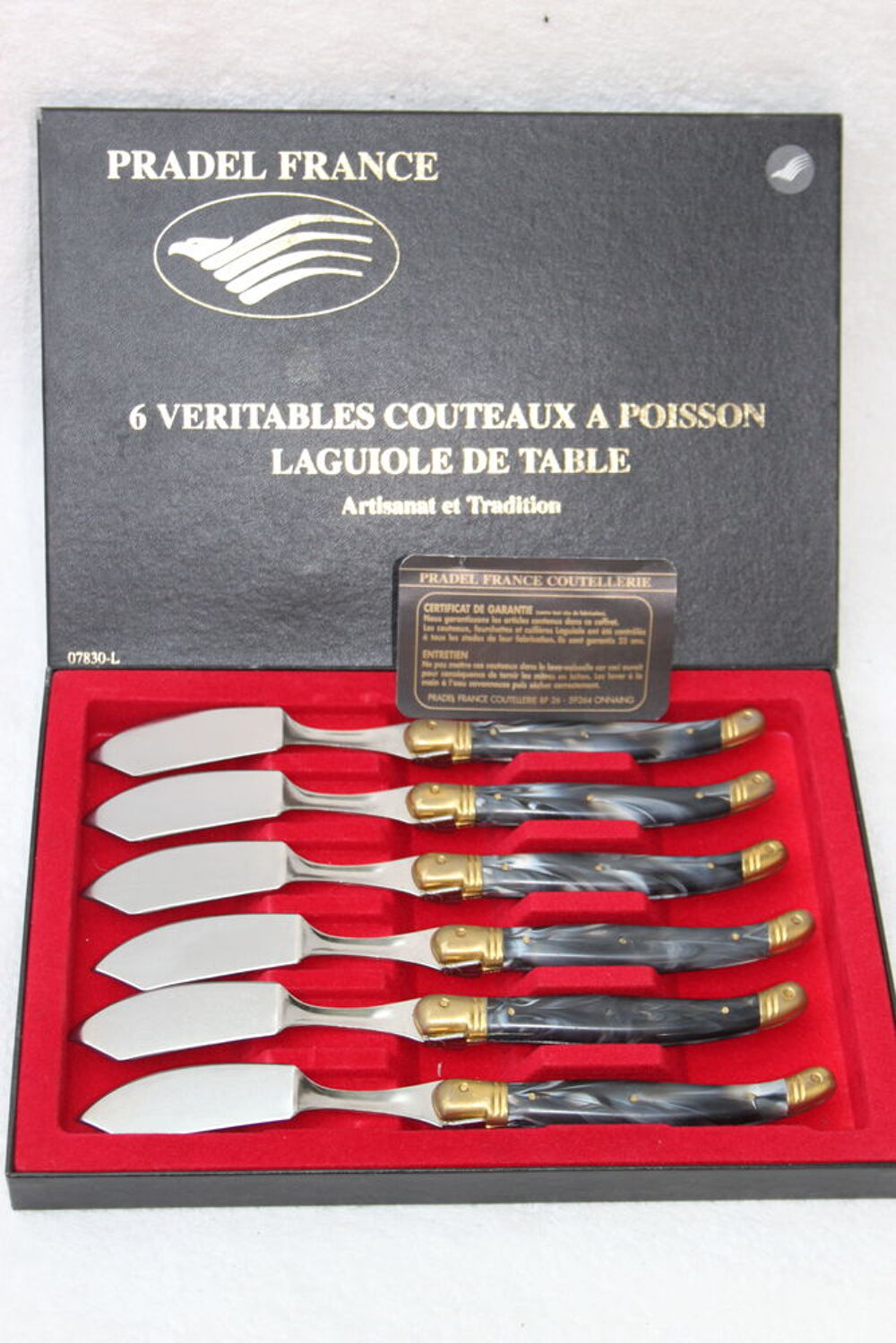Coffret de 6 couteaux &agrave; poisson Laguiole Cuisine