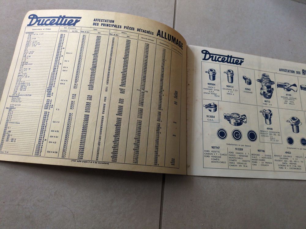 catalogue allumage Ducelier 