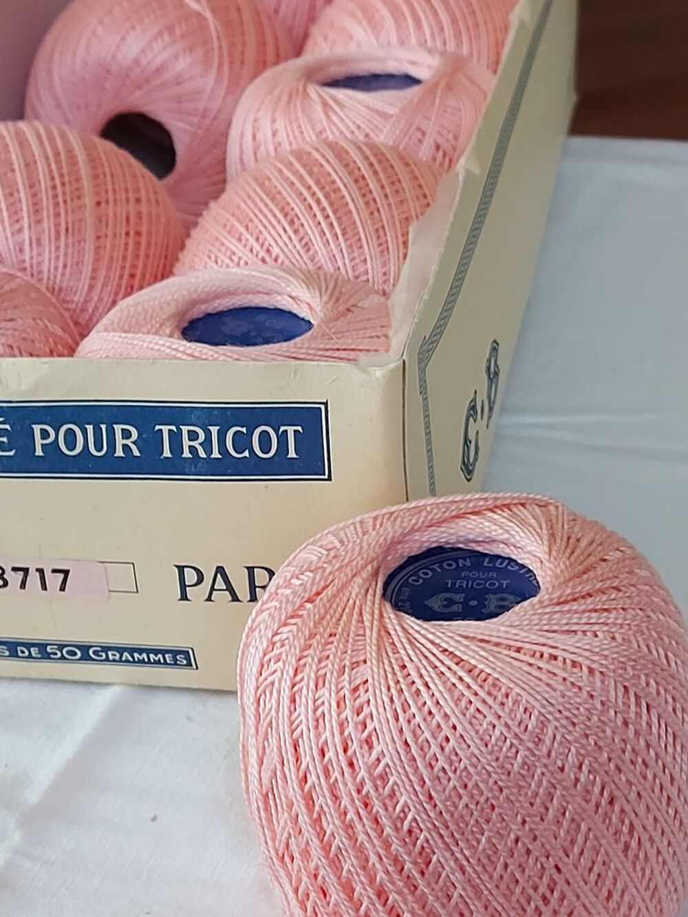 Pelotes de COTON LUSTR&Eacute; Cartier-Bresson / Saumon n&deg;8717 Décoration