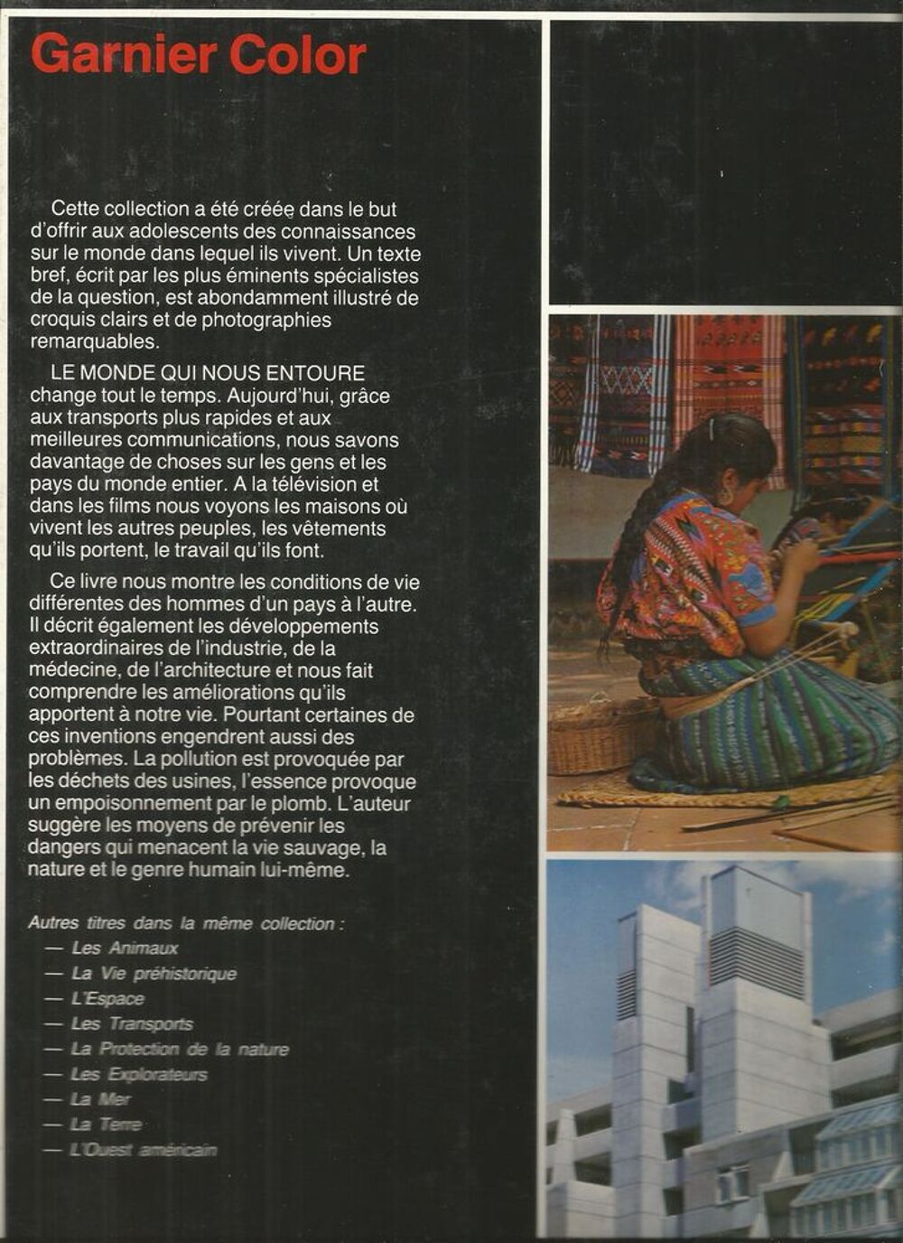 MONDE QUI NOUS ENTOURE HABITAT SERVICES ECOLES ECONOMIE 1982 Livres et BD