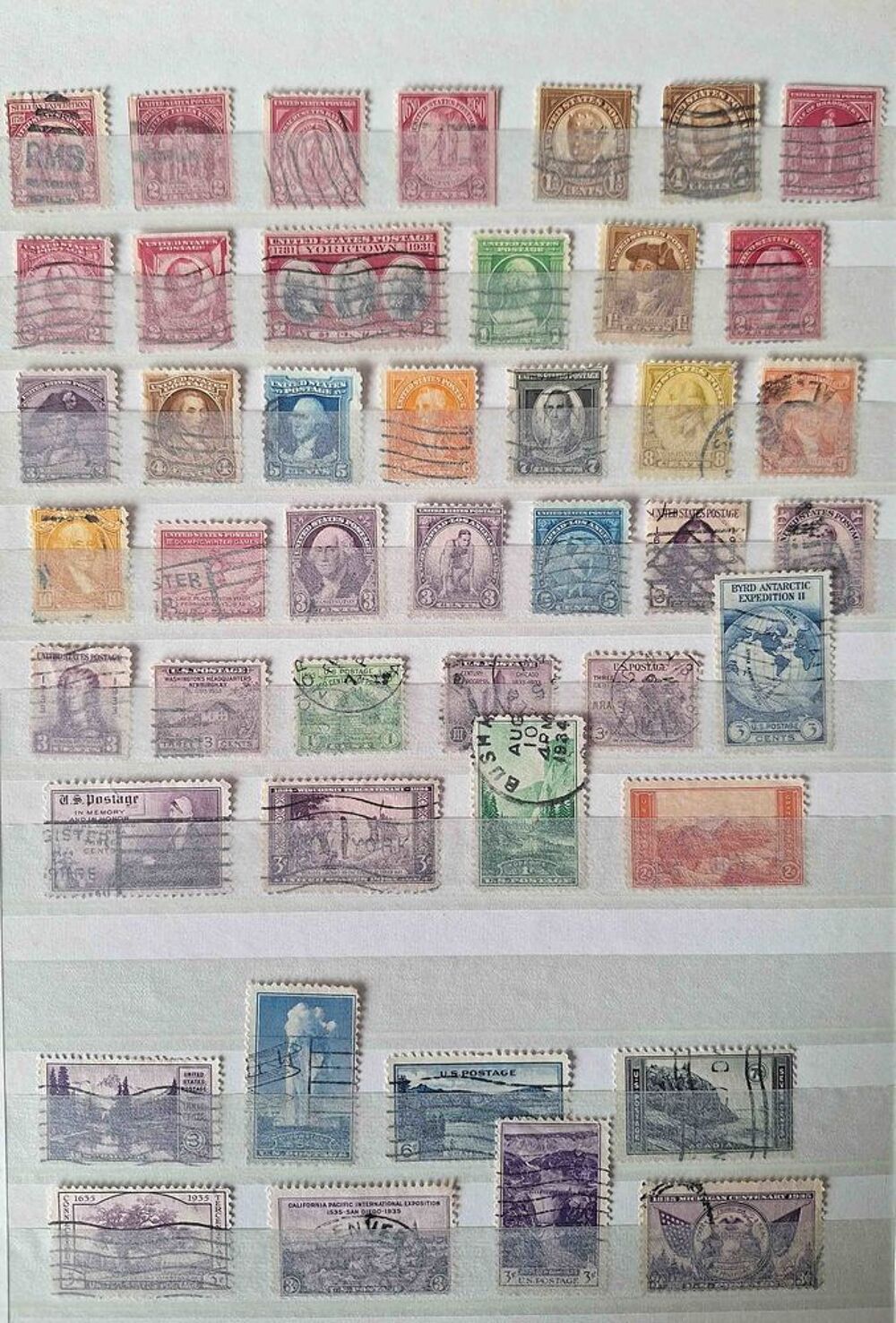 S&eacute;rie de timbres de collection des &Eacute;tats-Unis 