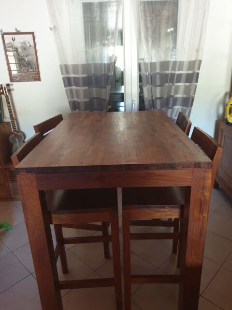 Table Haute Et Chaises Bois Massif Naturel (AMBER de ALINEA) 350 Ponte Leccia (20)