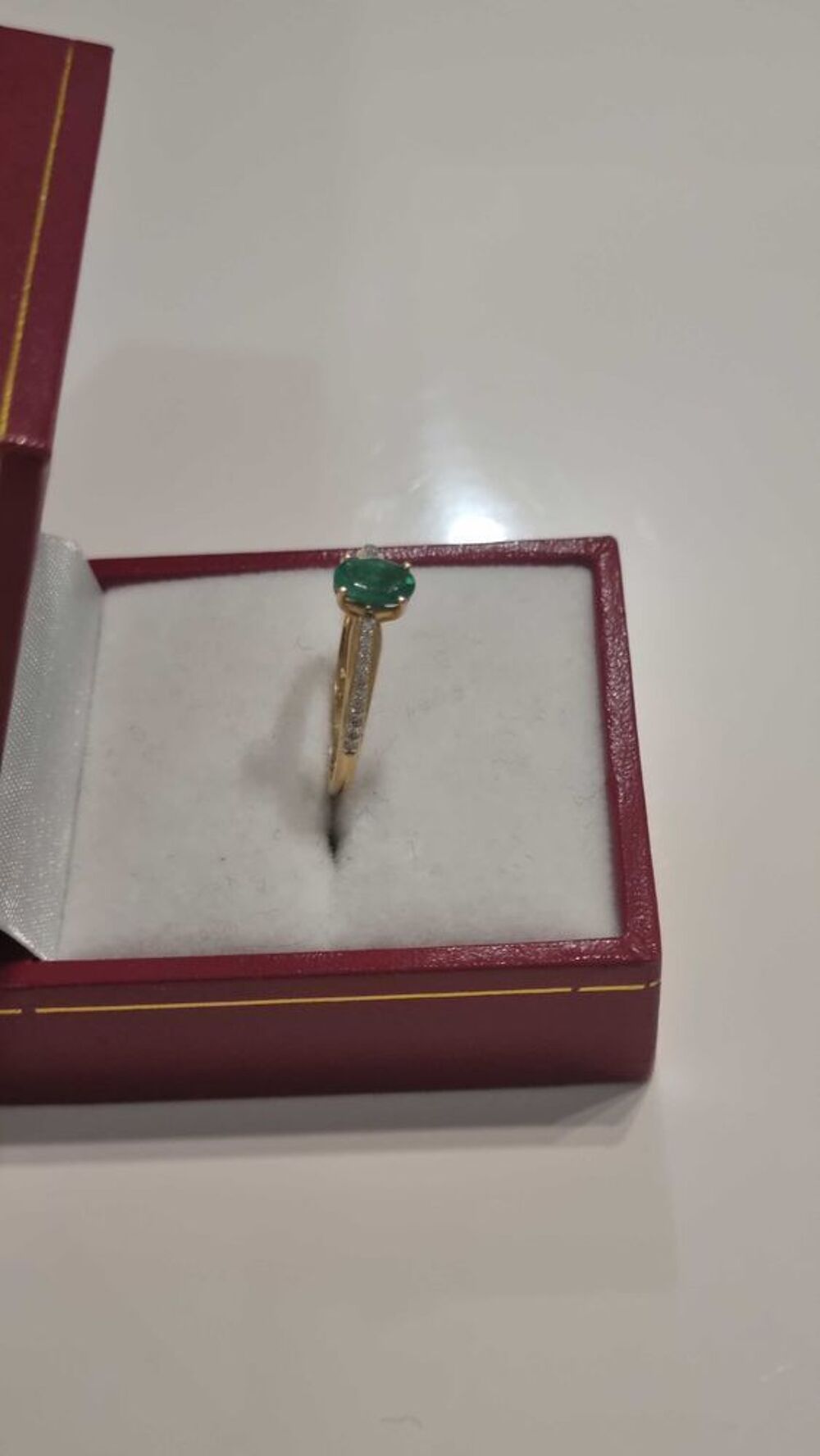 Bague or jaune &eacute;meraude Bijoux et montres