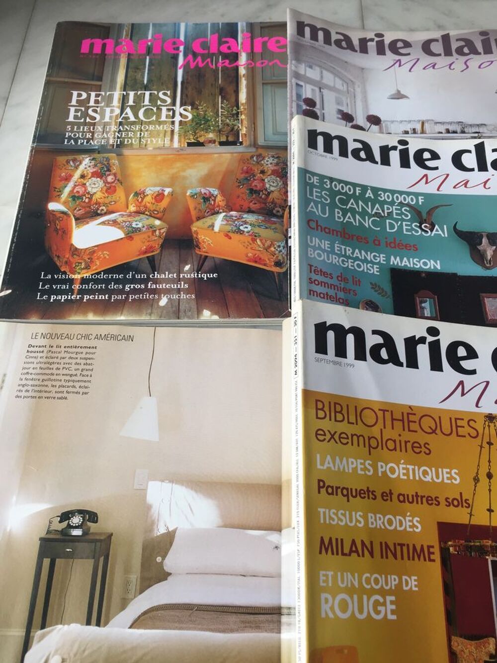 4 num&eacute;ros de Marie Claire Maison 1 suppl&eacute;ment Livres et BD