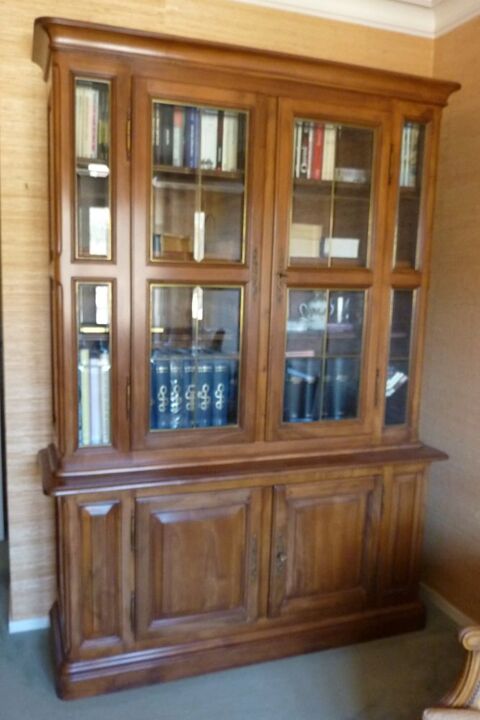 Biblioth�que style Charles X merisier deux corps 4 portes 850 Voiron (38)