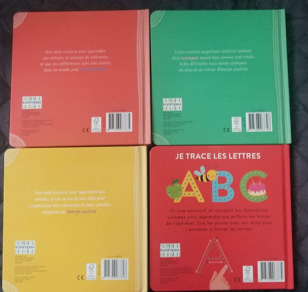 Lot de 4 livres pour enfants cartonn&eacute;s Livres et BD