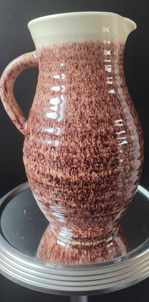 Pichet Accolay sign� c�ramique vintage 80 Clermont (60)