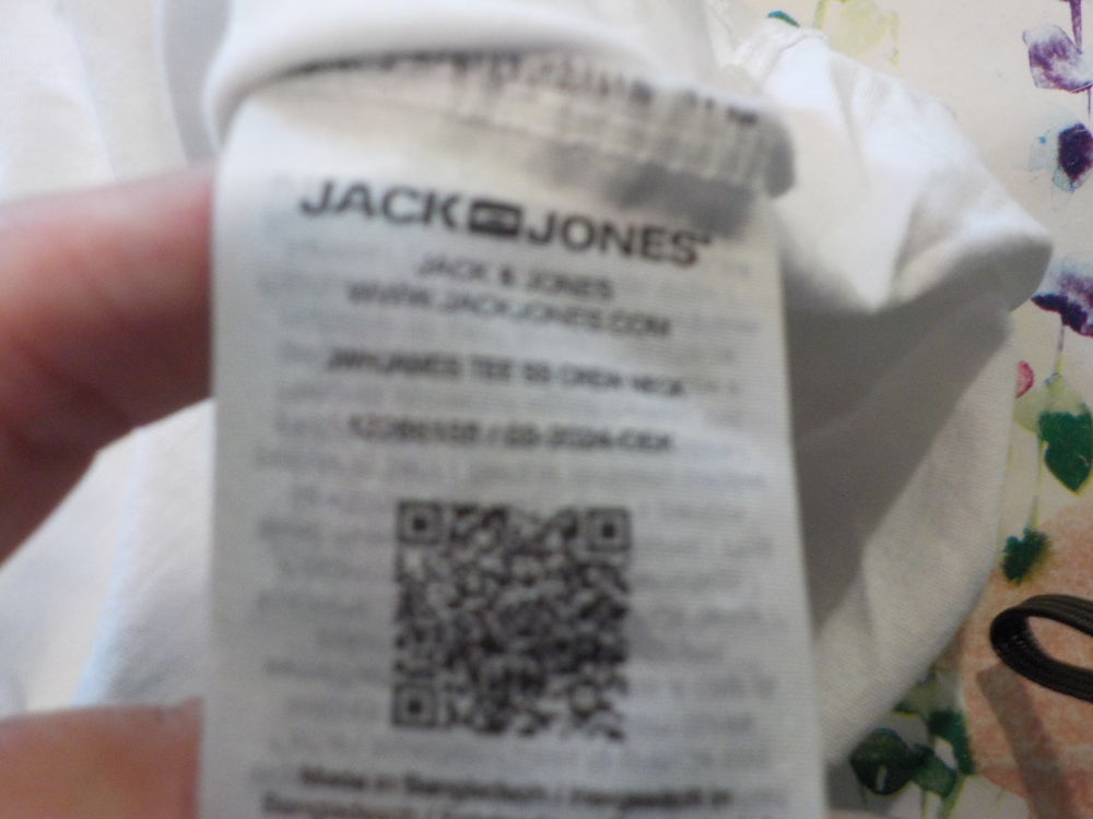 TEE-SHIRT BLANC JACK &amp; JONES TAILLE L Vêtements