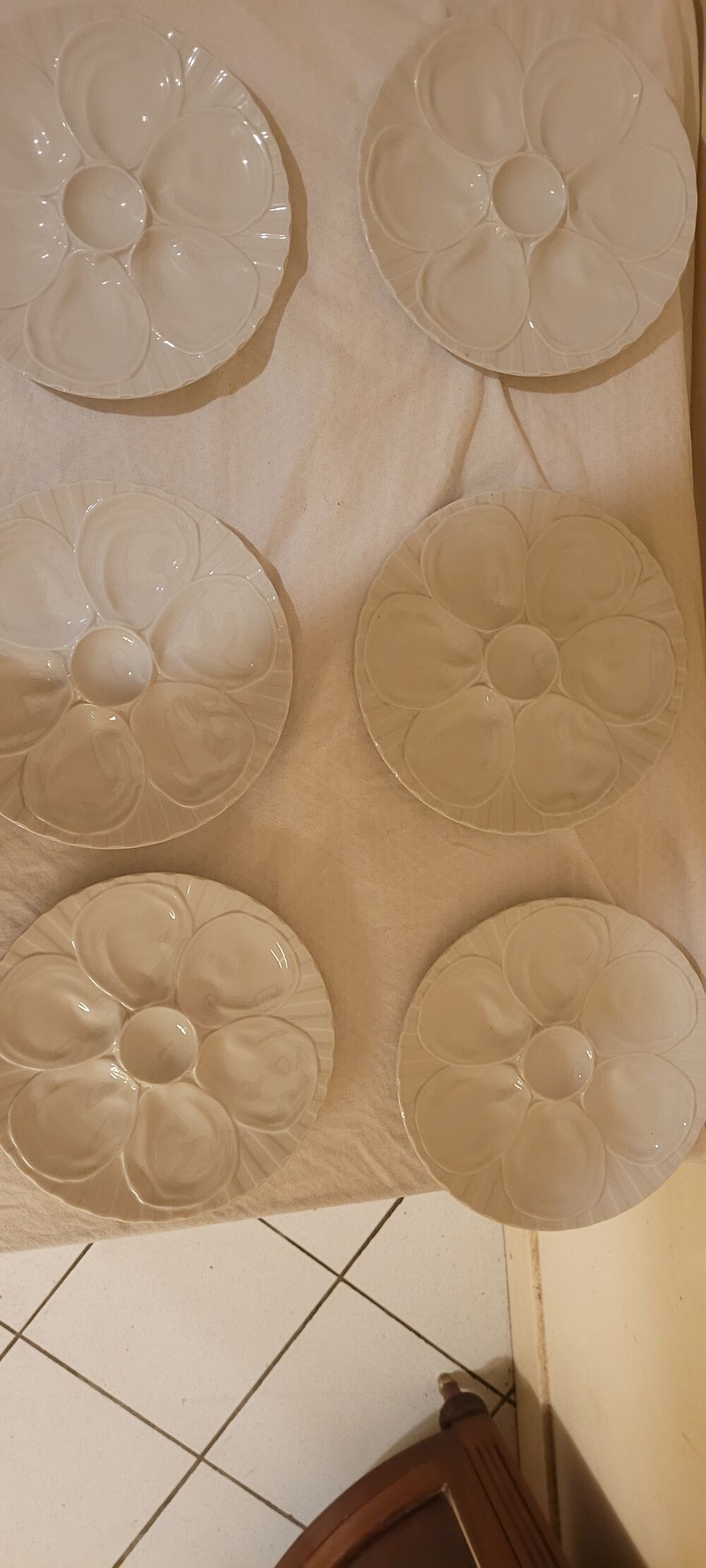 PILLIUYT 6 Assiettes &agrave; huitres 23cm "Vend&ocirc;me" Cuisine