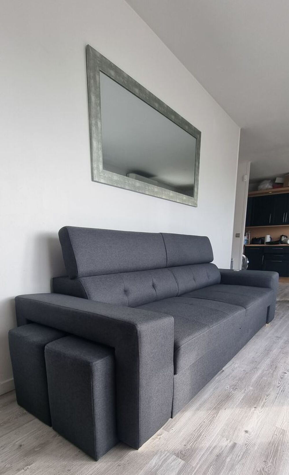 Canap&eacute; convertible gris anthracite (tr&egrave;s bon &eacute;tat) Meubles
