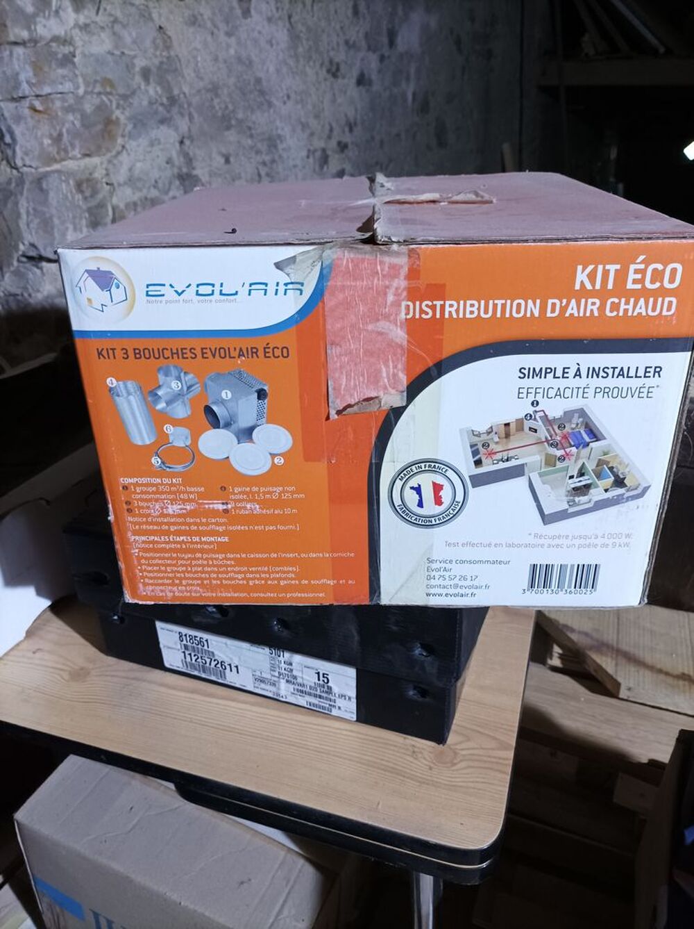 KIT &eacute;co distributeur d'air chaud Bricolage