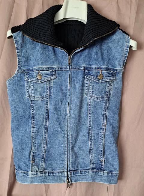 Gilet bi matière jean / tricot 10 Antibes (06)
