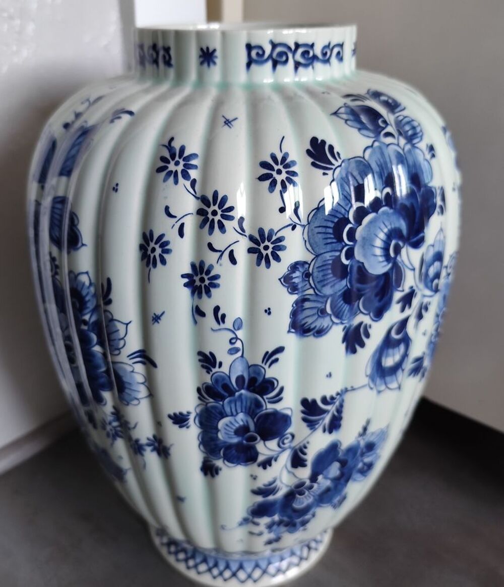 Grande potiche 55 cm en fa&iuml;ence de delft royal goedewaagen Décoration