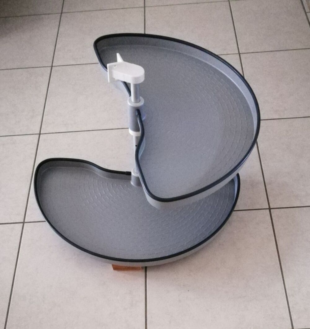 Jeu de 2 plateaux tournants demi-lune Meubles