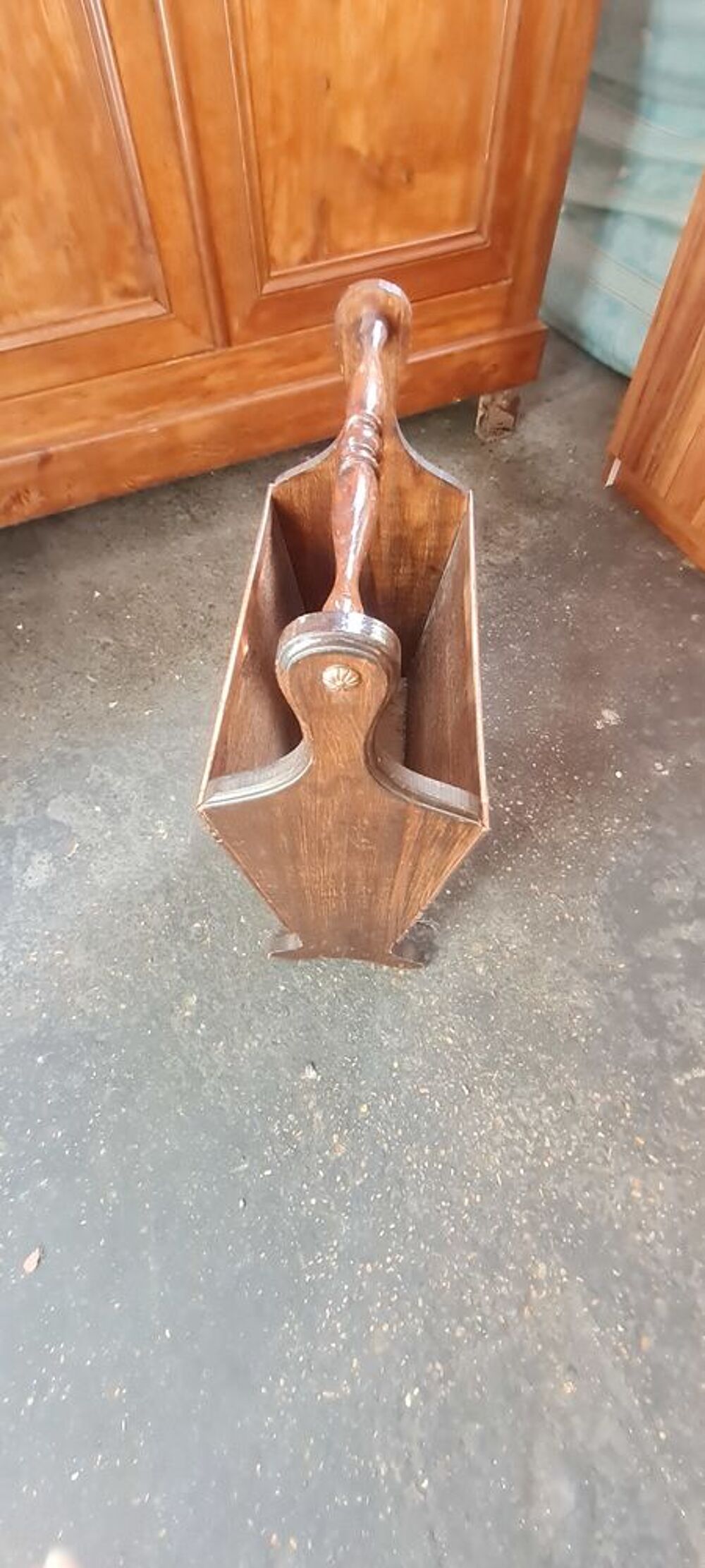 porte parapluie en bois vintage Décoration