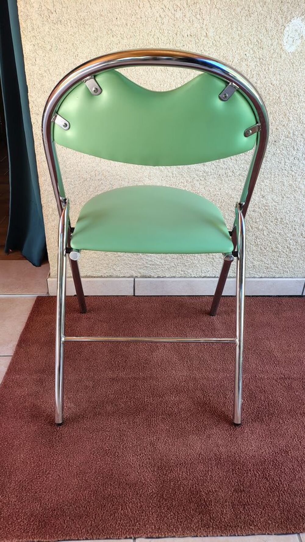 Lot de 6 chaises pliantes vinyle ALINEA TBE Meubles