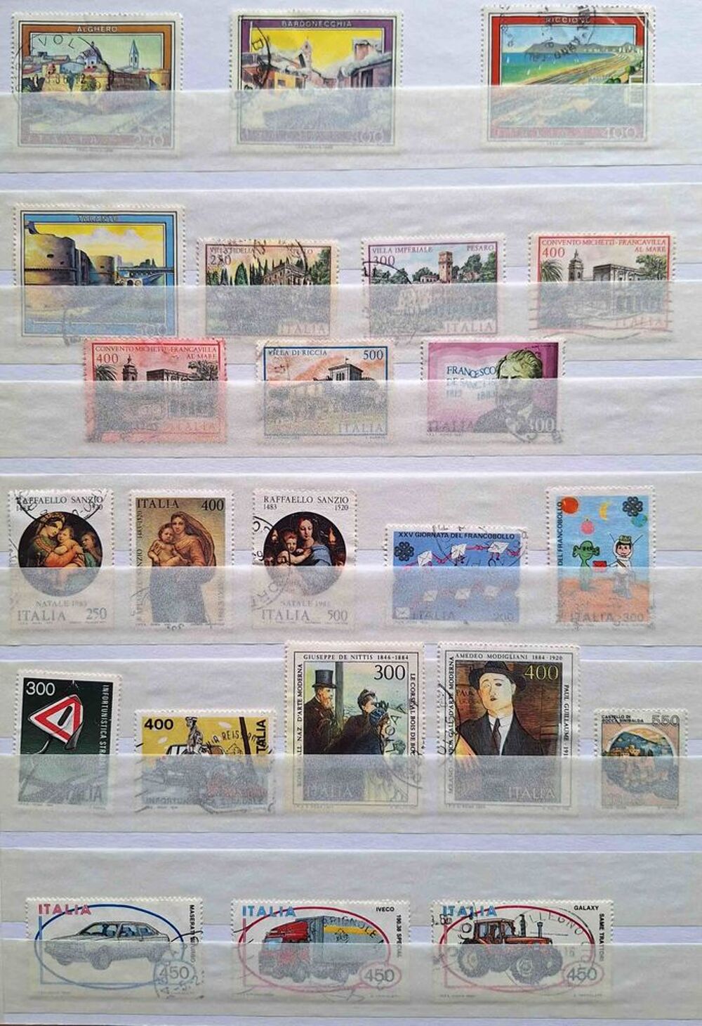 S&eacute;rie de timbres de collection d'Italie bis 