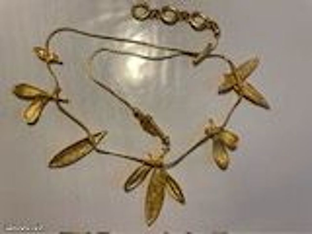 Collier souple dor&eacute; Feuilles sur chaine ANTIGONA Bijoux et montres