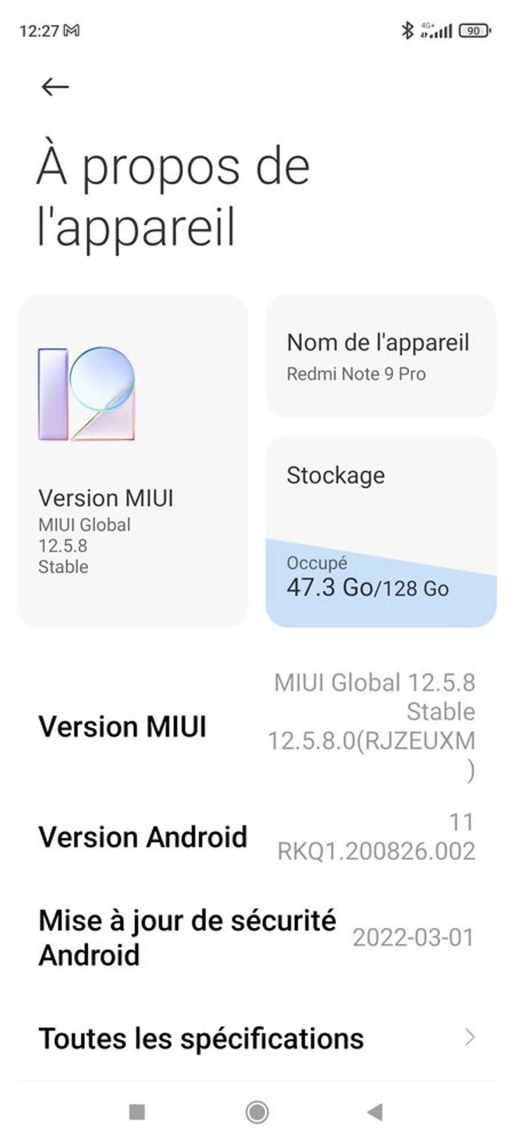 Redmi note 9 pro de mars 2022 Téléphones et tablettes