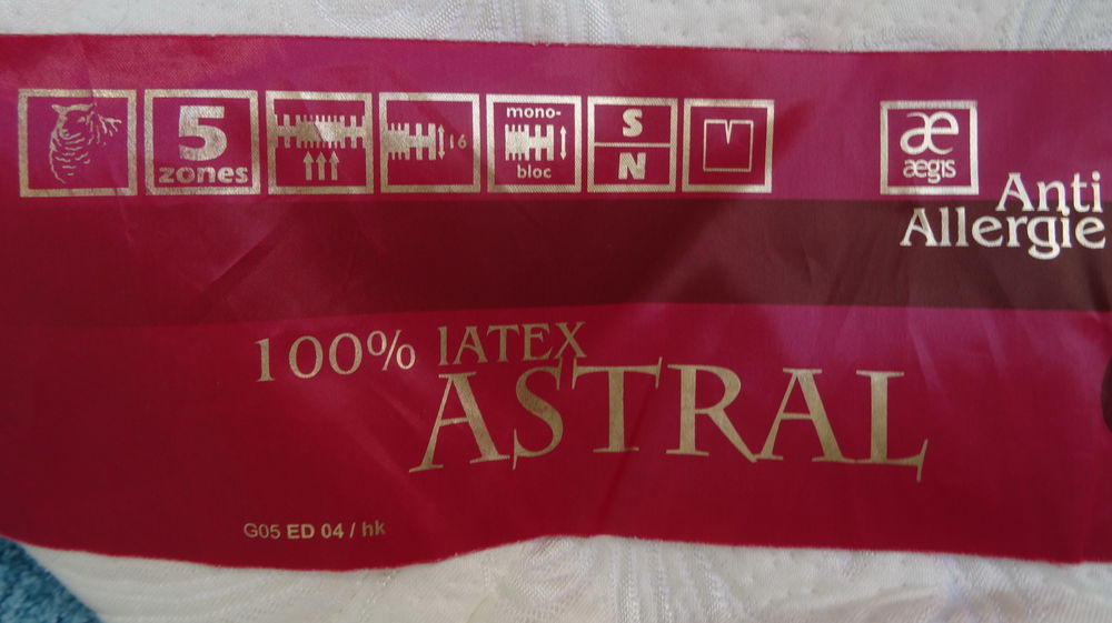 Lot de 2 matelas 100% latex 80x200 cm Meubles