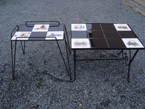 2 tables basses vintage fer forgé 18 Villevêque (49)